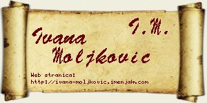 Ivana Moljković vizit kartica